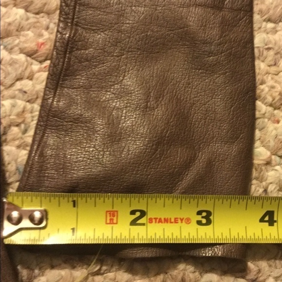 Vtg MICHEL SWISS Womens Leather Sz 6 Brown Gloves - Picture 6 of 6